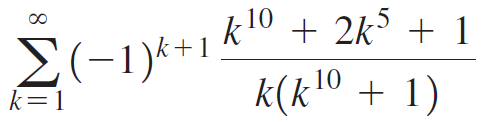 k10 + 2k + 1 .5 ο0 +1 k(k10 + 1) k=1 