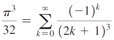 (-1)* Σ k=0 (2k + 1)³ .3 TT 3 32 || 
