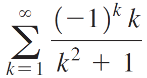 (-1) k そマ k=1 k² + 1 