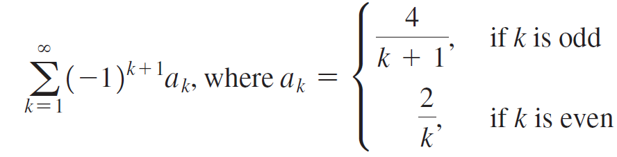 4 if k is odd k + 1’ E(-1)*+'ak, where ap k=1 if k is even k' 