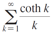 00 coth k k k=1 