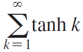 Etanh k k=1 