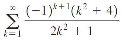 (-1)*+'(k² + 4) 2k2 + 1 k=1 
