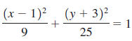 |(x – 1)2, (y + 3)² 25 9. 