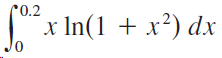 r0.2 хIп x In(1 + х?) dx 