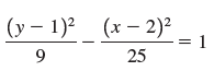 (y – 1)2 (x – 2)? 25 