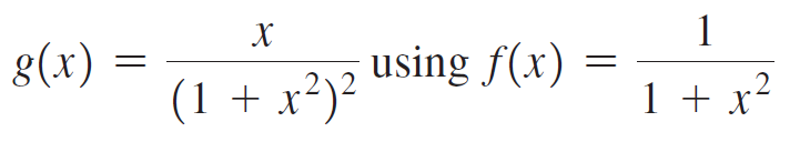 1 g(x) using f(x) (1 + x²)² 1 + x? || 