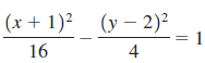|(x + 1)2 (y – 2)² 16 4 