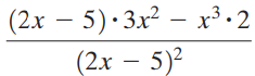 (2x – 5)· 3x² – x³. 2 (2x – 5)2 