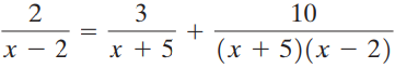3 10 (x + 5)(x – 2) x + 5 || 2. 