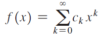 .k Ck -Σοgxt f (x) = k=0 