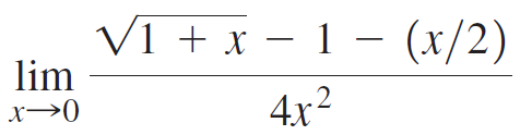 VI + x – 1 – (x/2) lim 4x2 