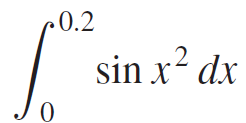 •0.2 sin x? dx 