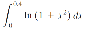 0.4 In (1 + x²) dx 