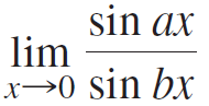 sin ax lim x→0 sin bx S1 