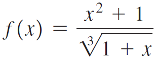 x2 + 1 f (x) = V1 + x 