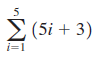 E (5i + 3) i=1 
