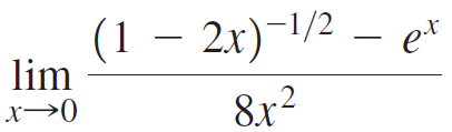 (1 — 2x)-1/2 et lim х—0 .2 8x2 