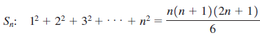 п(n + 1)(2n + 1) 12 + 22 + 32 +… +n² Sp: 6. 