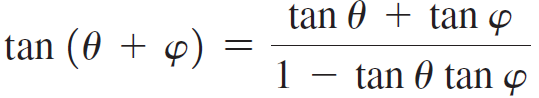 tan 0 + tan o tan (0 + 4) 1 - tan 0 tan o 