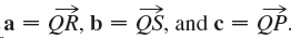 QR, b = QŠ, and e = QP. 