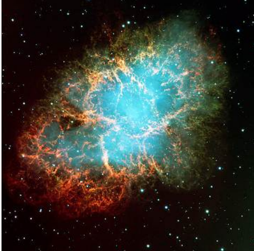The Crab Nebula (see Figure 7.41) pulsar is the remnant
