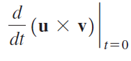 (u X v) dt t=0 