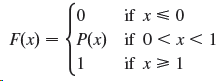 if x<0 Р<x) if O <х<1 if x> 1 F(x) = 