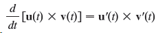 -[u(t) X v(t)] = u'(f) × v'(t) dt 