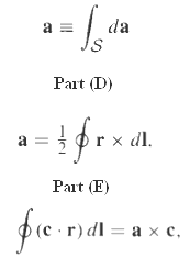 da a Part (D) Pait (E) fie m. p(e r) dl = a x c. 