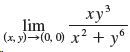 xy³ lim (x, y)(0, 0) x? + y° 