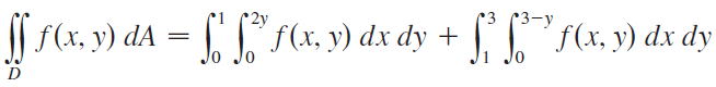 | F(x, y) dA = f(x, y) dx dy + (2y 