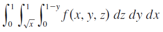 (1-y f(x, y, z) dz dy dx JLI