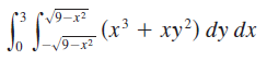 *3 /9-х2 (x³ + xy²) dy dx /9-х2 