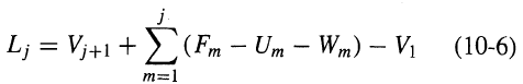 L; = Vj+1+ (Fm - Um - Wm) - Vị (10-6) m=1 