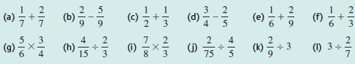 (d) (e) 6. 6. (1) 3 ÷ (g) 3. 2/3 