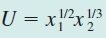.1/2, 1/3 1/3 U = x