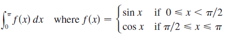 sin x if 0 < x< T/2 cos x if T/2 <x< f(x) dx where f(x) 