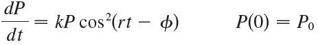 dP КР cos'(rt - Ф) dt P(0) = Po 