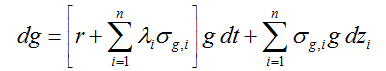 dg = r+4,0, g dt +ogg dz, g,i i=1 i=1 