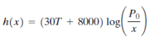 Po + 8000) log h(x) = (30T 