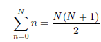 N (N +1) Ση п: 2 Π-0 