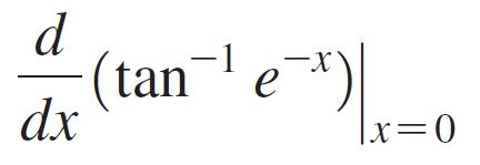 d (tan-l e *) dx |x=0 