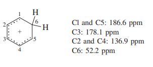 H Cl and C5: 186.6 ppm С3: 178.1 ppm C2 and C4: 136.9 ppm C6: 52.2 ppm H- 4)