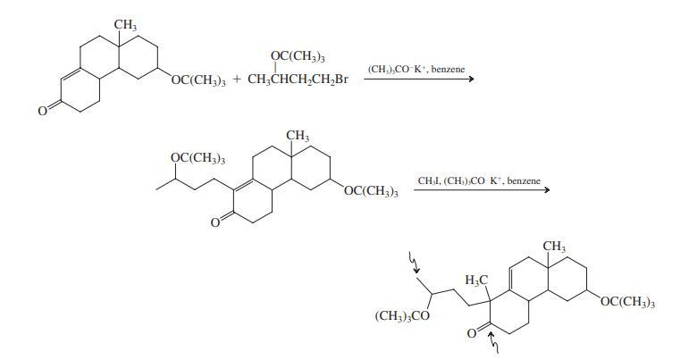 CH3 OC(CH;); (CH.),CO K', benzene OC(CH,); + CH,CHCH,CH,Br CH3 OCCCH;)3 CH.I, (CH).CO K