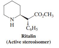 CO,CH3 'N' H Ritalin (Active stereoisomer)