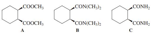 COOCH3 .CON(CH3)2 CONH2 COOCH3 CON(CH3)2 CONH2 A B C