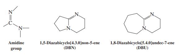 Amidine 1,5-Diazabicyclo[4.3.0]non-5-ene (DBN) 1,8-Diazabicyclo[5.4.0]undec-7-ene (DBU) group