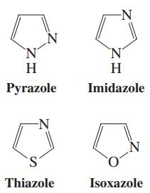 -N `N' H H Pyrazole Imidazole N S. Thiazole Isoxazole