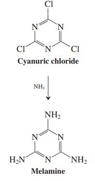 CI N° CI Cyanuric chloride NH, NH2 N' `N. H2N N' NH2 Melamine